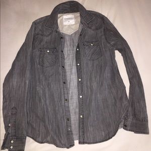 Aeropostale Grey Button Up